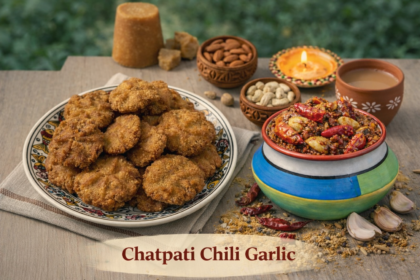 Jaggery Thekua & Chili  Garlic Pickle